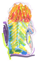 Life study - Debi - marker pen