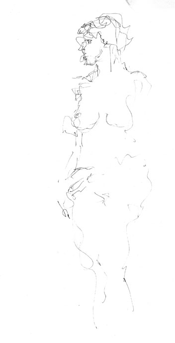 Life study - Emma - pen and ink