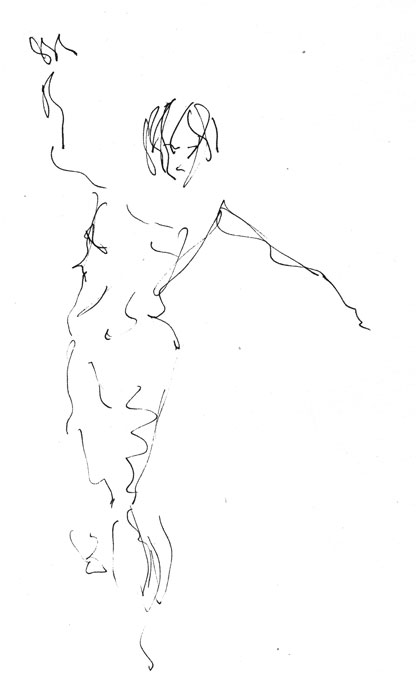 Life study - Esther - pen and ink