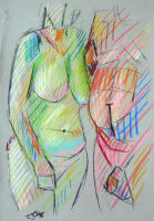 Life study - John and Susie - pastel