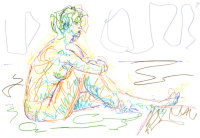 Life study - Leah - Marker pen