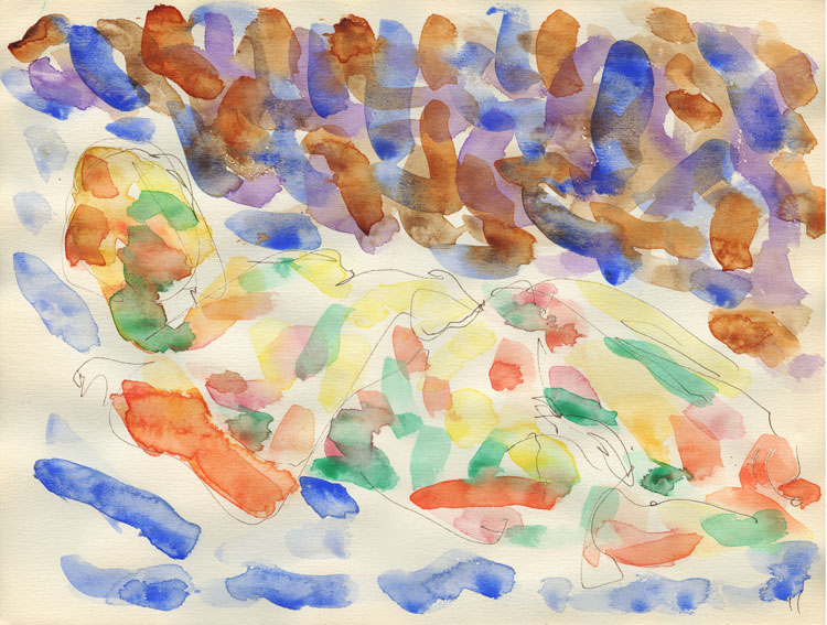 Life study - Lizzie F - watercolour