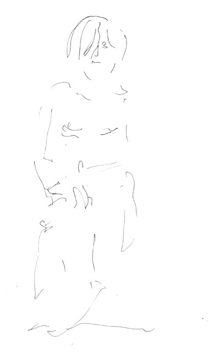 Life study - Lucy - pen and ink