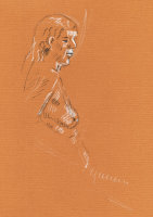 Life study - Maria - carbon pencil and chalk