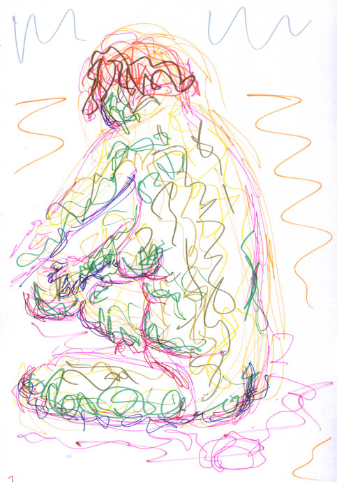 Life study - Maria' - marker pen