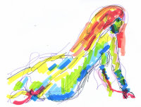 Life study - Marianne - marker pen