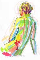 Life study - Melissa - marker pen