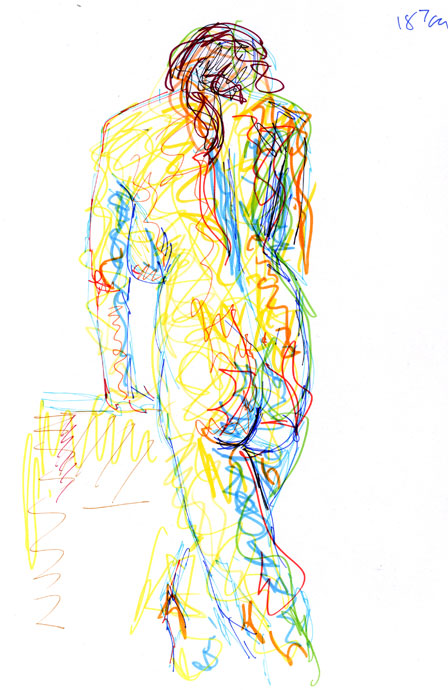 Life study - Nat - marker pen