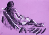 Life study - Nat - charcoal and chalk