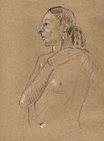 Life study - Natasha - carbon pencil and chalk