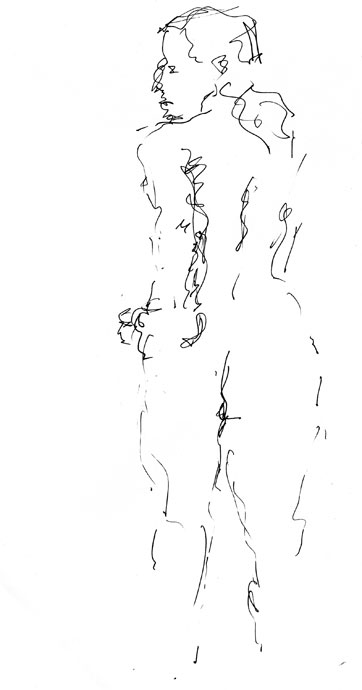 Life study - Natasha - pen and ink