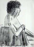 Life study - Pat - charcoal