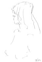 Life study - Priscila - pen and ink