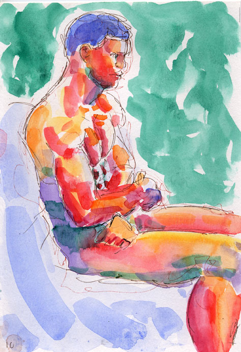 Life study - Sebastian - watercolour