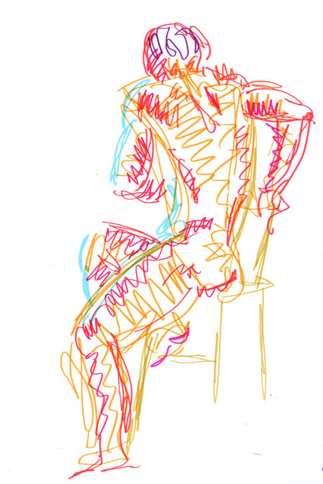 Life study - Sebastian - marker pen