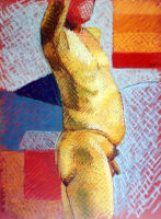 Life study - Self-portrait - pastel