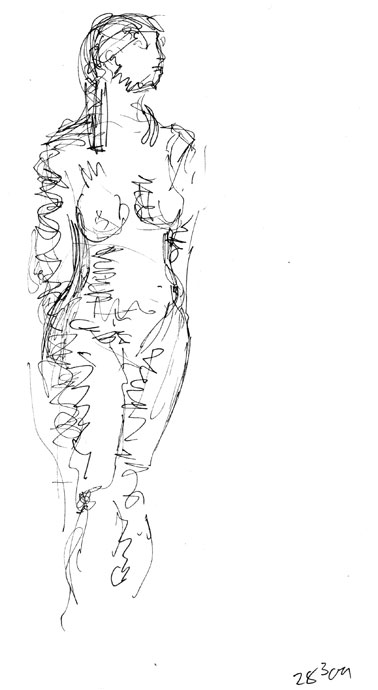 Life study - Sharon - pen and ink