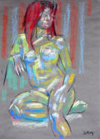 Life study - Simona - pastel