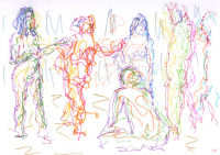 Life study - Spirited Bodies - marker pen