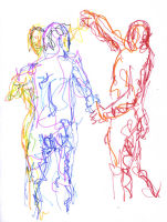 Life study - Spirited Bodies - marker pen