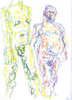 Life study - Spirited Bodies - marker pen