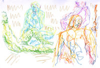 Life study - Spirited Bodies - marker pen