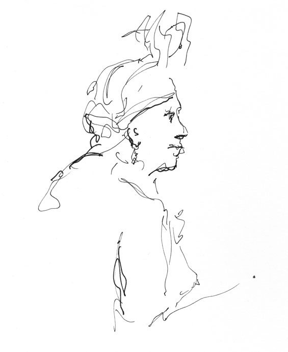 Life study - Thelma - pen and ink