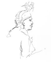 Life study - Thelma - pen and ink
