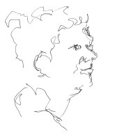 Portrait - Ursula - pen and ink