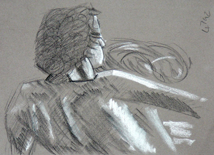 Life study - Vijay - charcoal and chalk