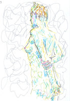 Life study - Virginie - marker pen