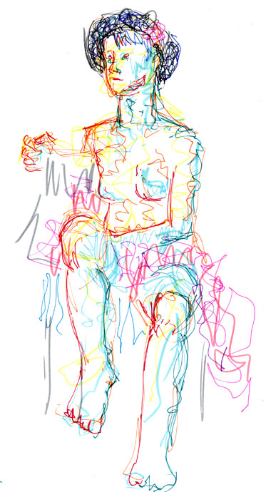 Life study - Zoe - marker pen