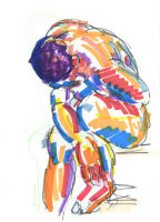 Life study - Becky - marker pen