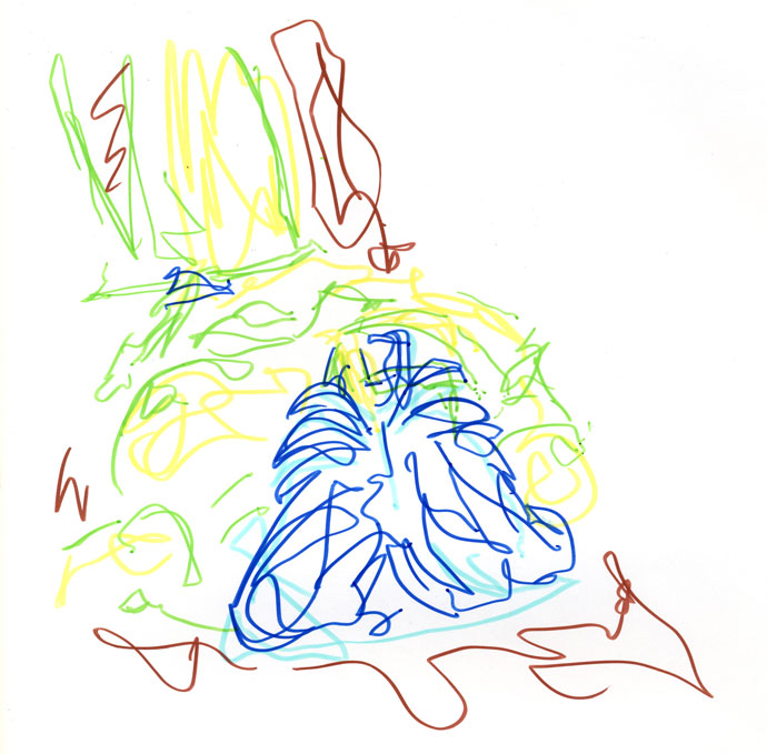 Life study - Emily - marker pen