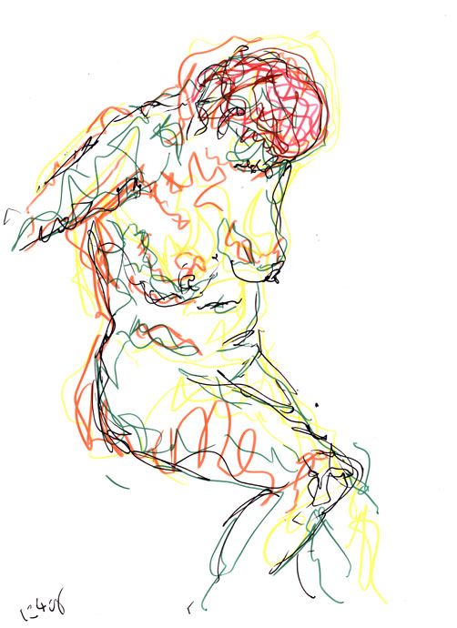 Life study - Maria' - marker pen