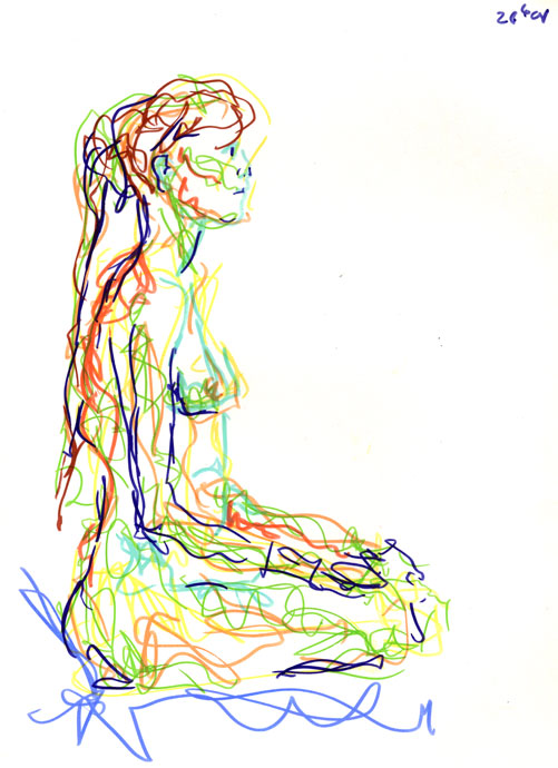 Life study - Priscila - marker pen