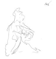 Life study - Priscila - pen and ink