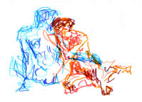 Life study - Ricardo and Yelena - marker pen