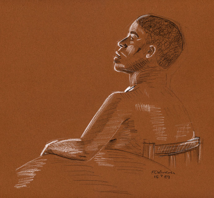 Life study - carbon pencil and chalk