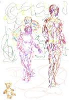 Life study - Spirited Bodies - marker pen