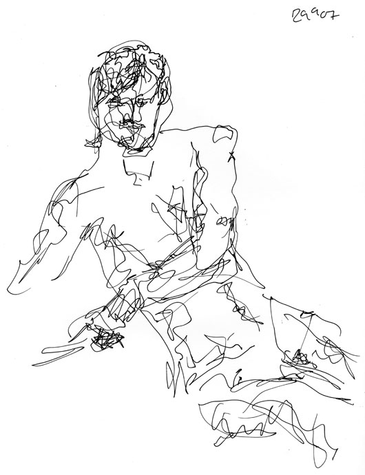 Life study - Alistair - pen and ink