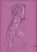 Portrait study - Alistair - charcoal and chalk