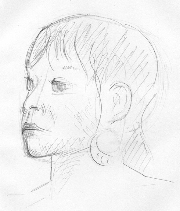 Portrait study - Andrea - pencil