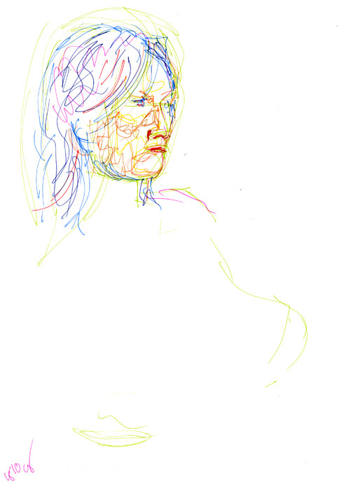 Portrait study - Anna - marker pen