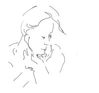 Portrait study - Jane - pen and ink