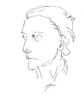 Portrait study - Jeanette - pen and ink