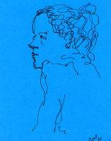 Portrait study - Rakel - pen and ink