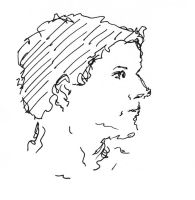 Portrait study - Rea - pen and ink