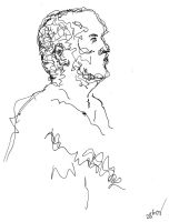 Portrait study - Steve - pen and ink