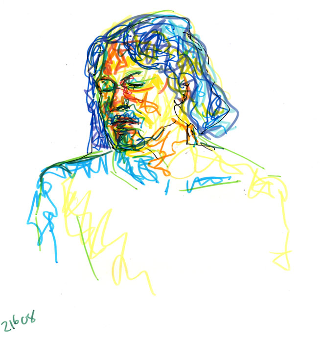 Portrait study - Tom - marker pen